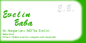 evelin baba business card